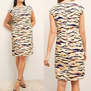 MM Lafleur The Maaza 2.0 Dress Airy Cotton Mojave Savannah Print Office Career